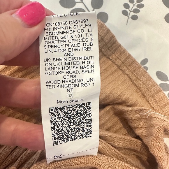 SHEIN Curve 2XL Plus Cream and Brown Ribbed Tunics Base Layer Staple Lot of 2 - Picture 15 of 15